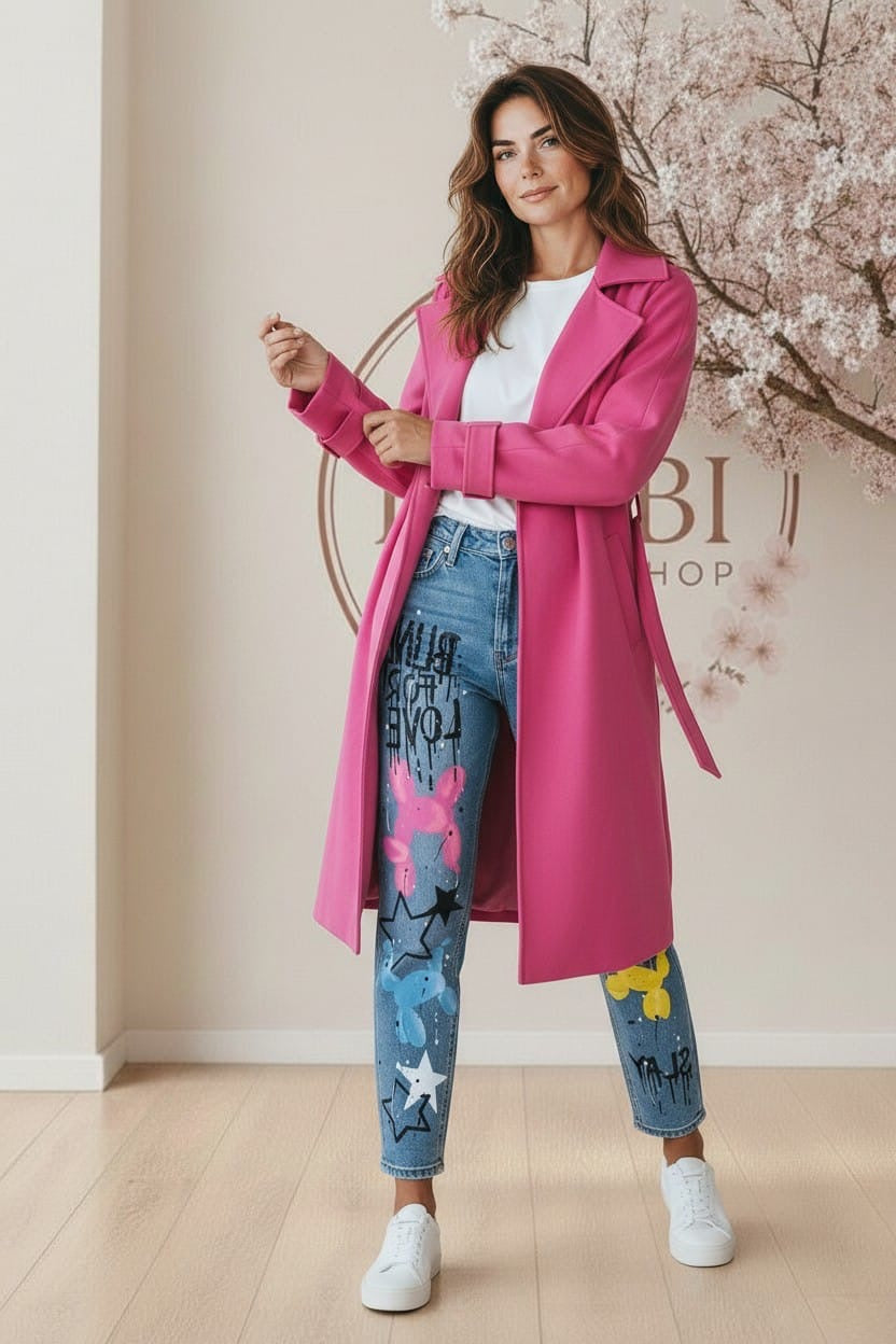 Gabardina Antelina fucsia