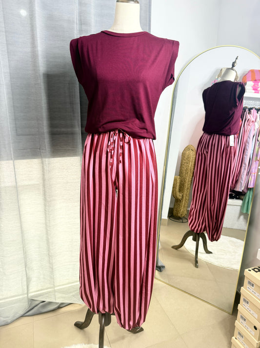 Pantalón safari granate