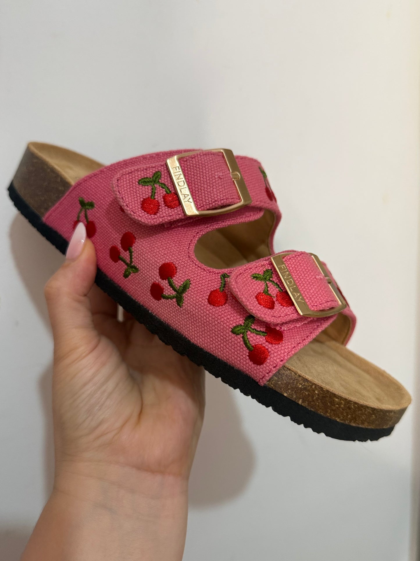 Sandalia cerezas pink