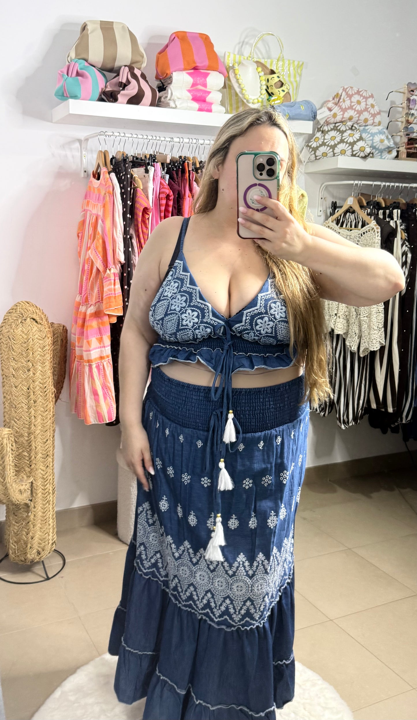 Conjunto vaquero bordado