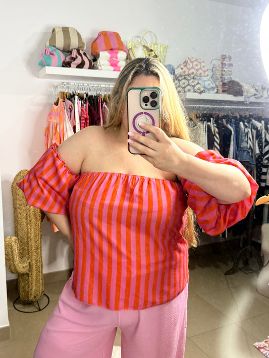 Top mangas fucsia