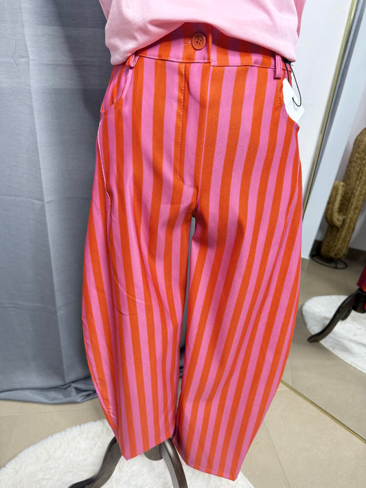 Pantalón raya fucsia baloon