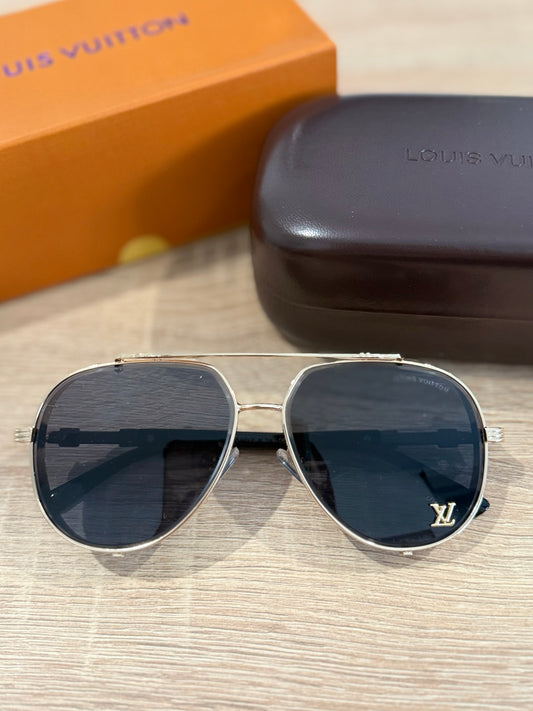 Gafas lv negras traslúcidas