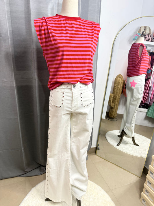 Pantalón estrella rosa