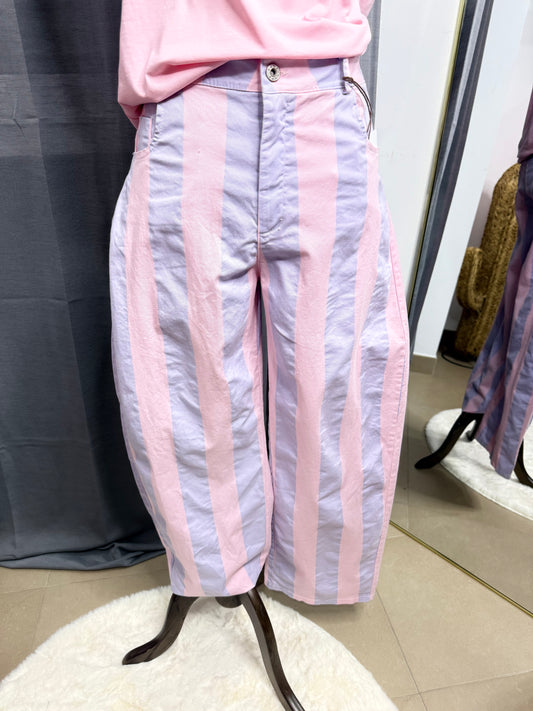 Pantalón baloon rosa y celeste