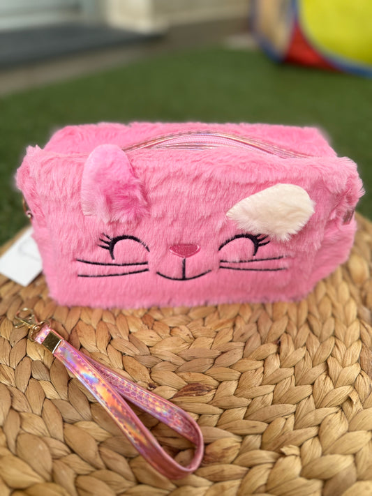 Neceser gato fucsia
