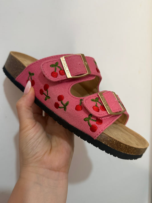 Sandalia cerezas pink
