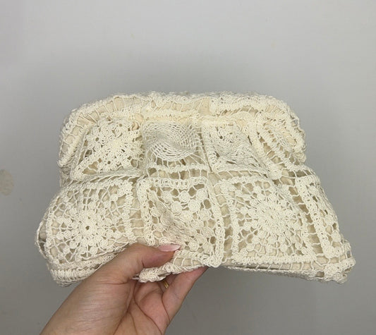 Bolso croché beige