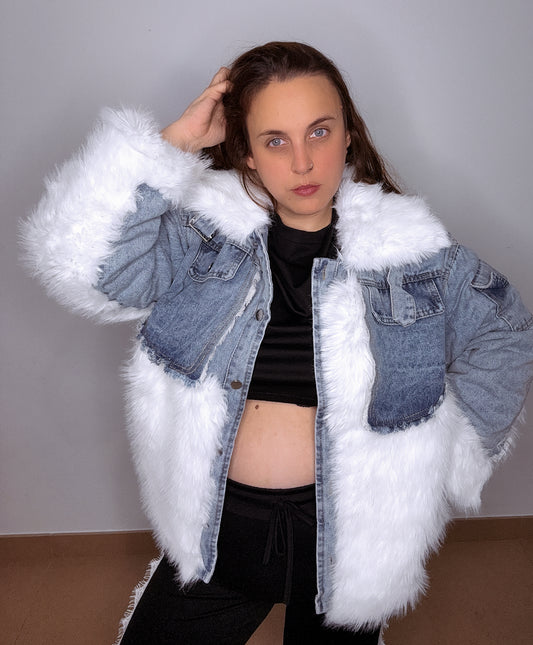 Chaquetón blanco pelo