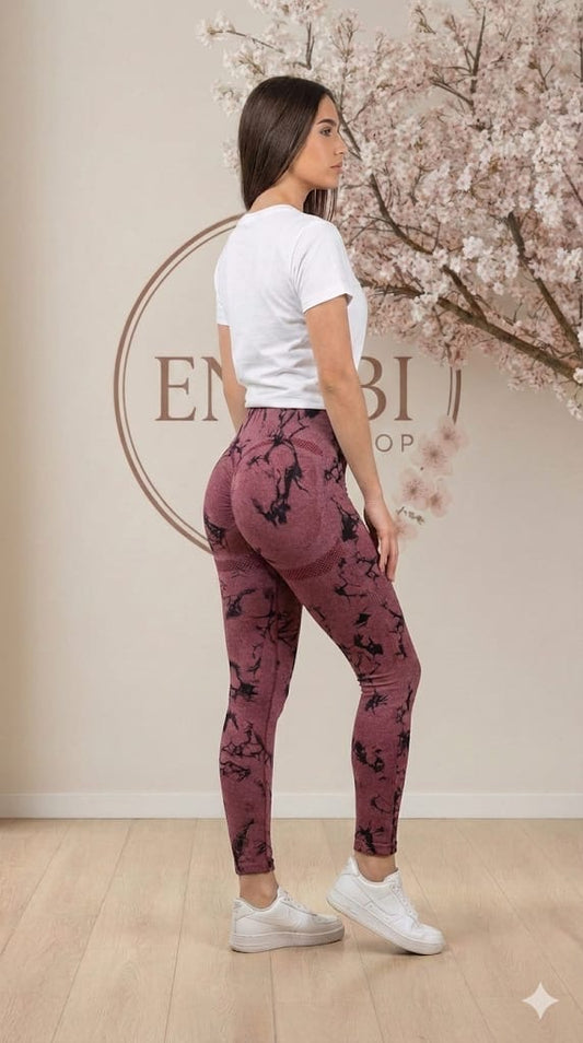 Leggins yoga granate