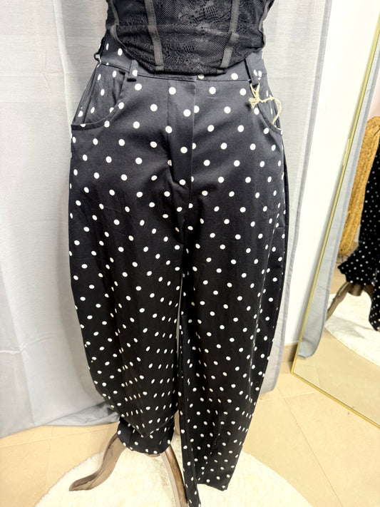 Pantalón lunares negro baloon
