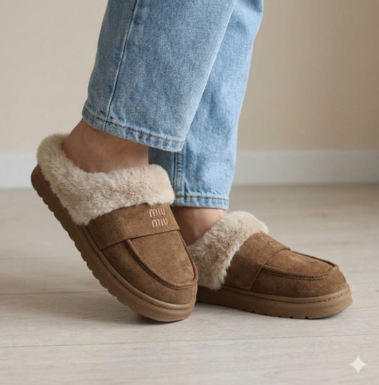 Zapatilla casa inspo miu camel