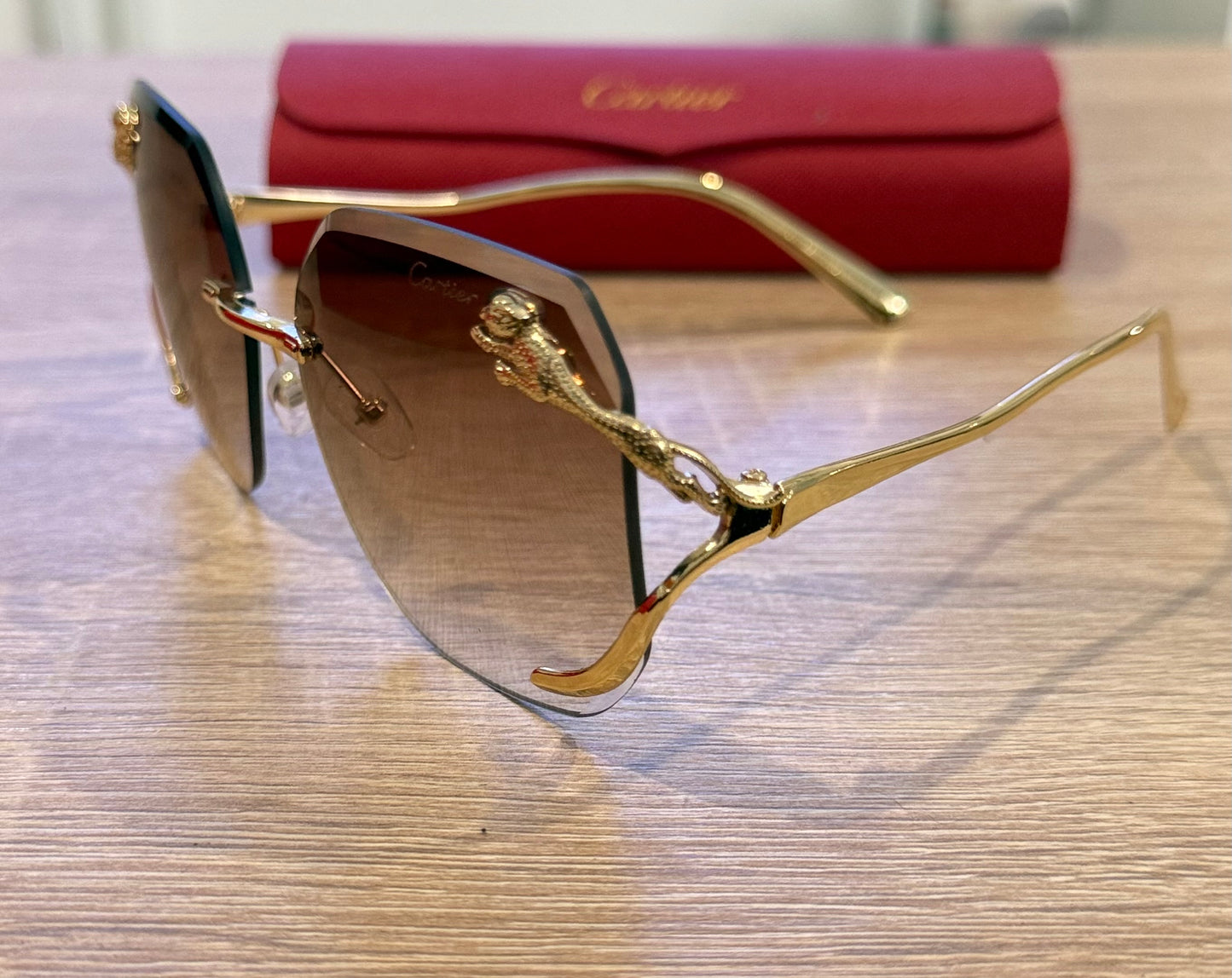 Gafas cartier pantera marrón