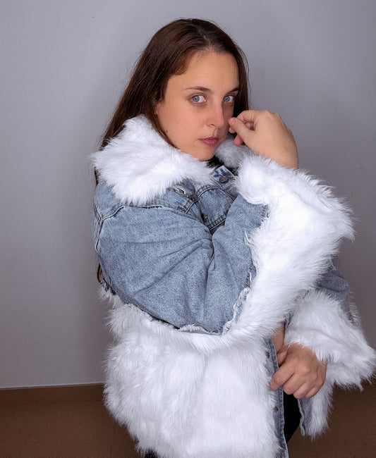 Chaquetón blanco pelo