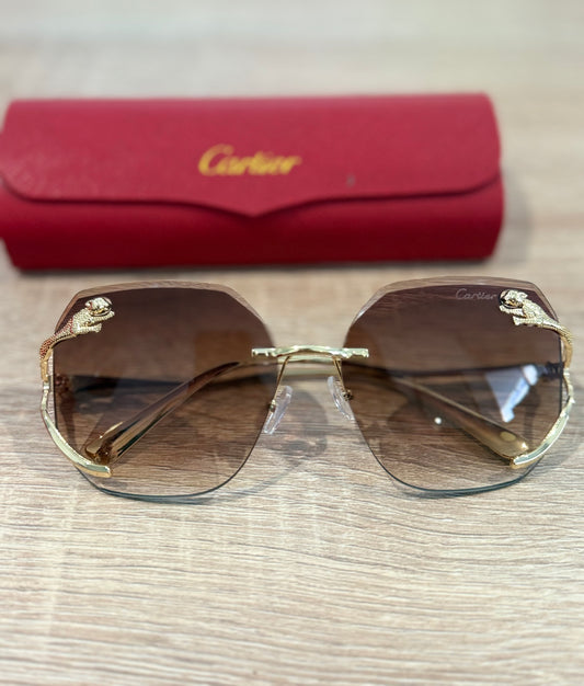 Gafas cartier pantera marrón