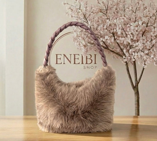 Bolso pelo marrón topo