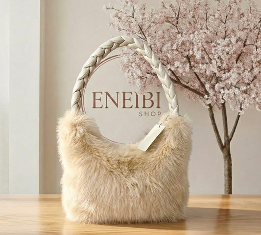 Bolso de pelo beige
